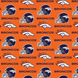 10" x 58" Denver Broncos Fabric, Licensed NFL Cotton Fabric