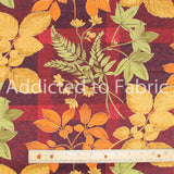23" x 44" Daisy Kingdom Golden Leaves Fabric by Springs Ind., Fall, Autumn