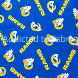 10" x 58" Los Angeles Rams Fabric, NFL, Cotton