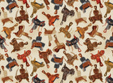 Yellowstone In the Saddle Ecru, Fabric by Benartex, Western Fabric