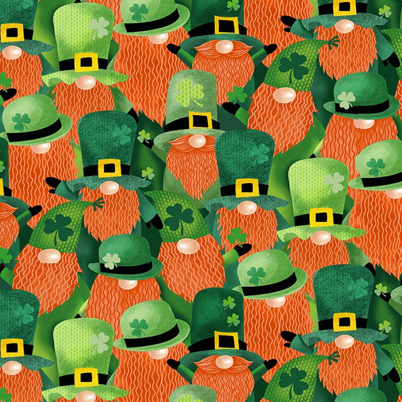 St. Patrick's Day Fabric by Timeless Treasures, Leprechaun Gnomes