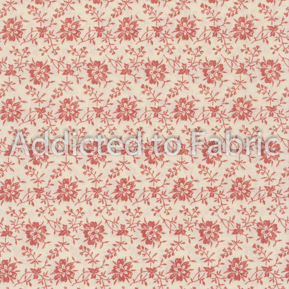 Hope Chest Pink Floral Fabric, Small Flowers, Vintage Look Fabric Traditions