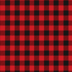 23" x 44" Red and Black Buffalo Plaid Fabric by Timeless Treasures