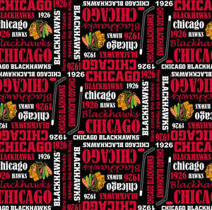 Chicago Blackhawks Fabric, Licensed NHL Cotton Fabric