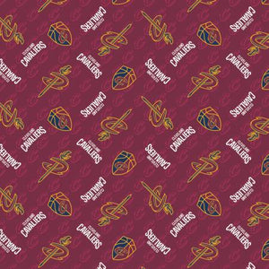 Cleveland Cavaliers Fabric, Licensed NBA Fabric, Cotton, Basketball Fabric