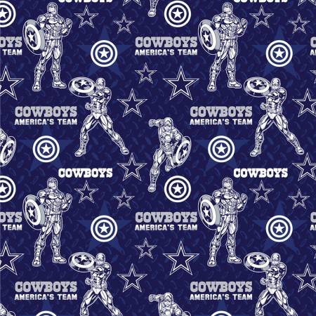 Dallas Cowboys, Captain America, Marvel Fabric, Licensed NFL