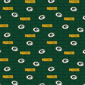 9" x 58" Green Bay Packers Fabric, Licensed NFL Cotton Fabric