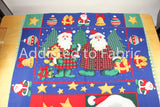Jolly Santa Panel Fabric with Ornaments by Susan Jill Hall, Springs Industries