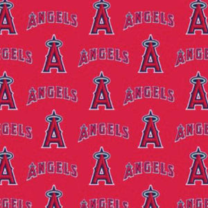 Los Angeles Angels Fabric by the Yard, Half Yard, MLB Cotton Fabric