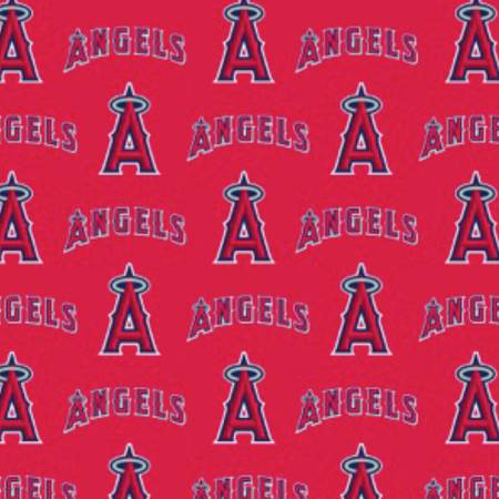 Los Angeles Angels Fabric by the Yard, Half Yard, MLB Cotton Fabric