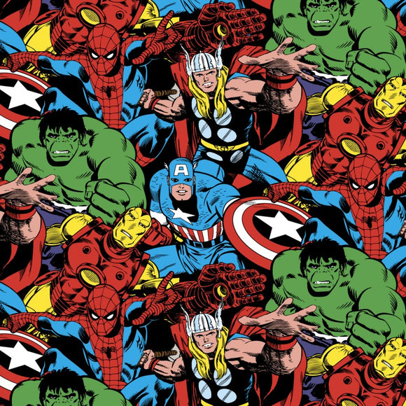 Avengers, Marvel Comic Pack Fabric by Springs Creative, Hulk, Captain America
