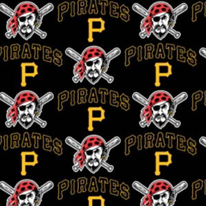 Pittsburgh Pirates Fabric by the Yard or Half Yard, MLB Fabric, Cotton