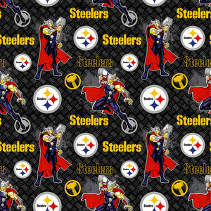 Pittsburgh Steelers, Thor Fabric, Licensed NFL Fabric, Marvel Comics