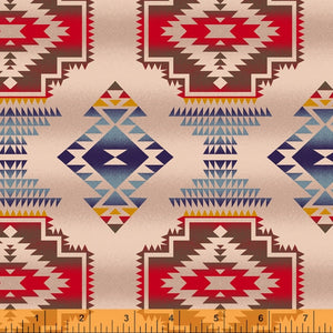10" x 44" Spirit Trail Southwestern Canvas Cotton Fabric by Windham, Windrunner