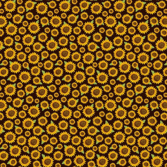 Hello Fall Sunflowers Autumn Beauty Fabric by Timeless Treasures