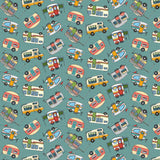 Adventure Awaits Fabric by Blank Quilting, Campers, Travel Trailers, Route 66, Road Trip