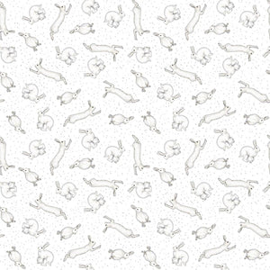 Winter White Rabbits Fabric by Studio E, Winter Holiday Fabric