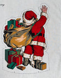A Christmas Gathering Santa Claus Fabric Panel for Standing Stuffed Santa