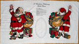 A Christmas Gathering Santa Claus Fabric Panel for Standing Stuffed Santa