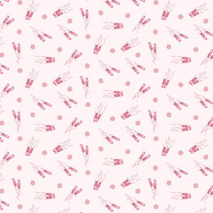 Ballet Bunnies Pointe Shoes Ballet Slippers Fabric by Timeless Treasures