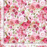 Bellerose Fabric by Timeless Treasures, Rose Bouquet Cream