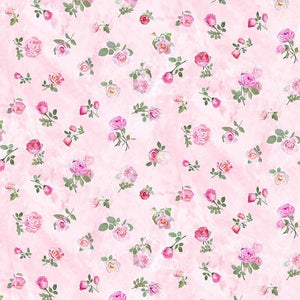 Bellerose Fabric by Timeless Treasures, Tossed Roses, Rose, Pink