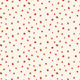 Berry Sweet Mini Strawberries Fabric by Timeless Treasures, Cream