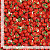 Berry Sweet Packed Sweet Strawberries Fabric by Timeless Treasures