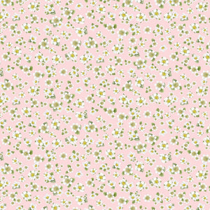 Berry Sweet Strawberry Blossoms Fabric by Timeless Treasures, Pink