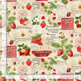 Berry Sweet Strawberries Market Collage by Timeless Treasures