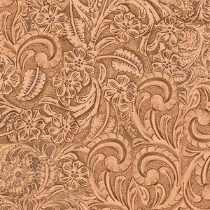 Big Sky Country Fabric by Michael Miller, Tooled Leather on Caramel, Western Fabric
