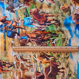 Big Sky Country Fabric by Michael Miller, Multi Western, Cowboy and Cowgirl Cattle Drive