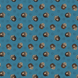33" x 44" Only You Smokey Bear Fabric by Riley Blake Designs, Head Toss Cadet Blue