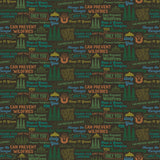 Only You Smokey Bear Fabric by Riley Blake Designs, Catchphrase Bark, Words, Quilting Fabric