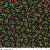 Northern Christmas Whimsical Trees Black Fabric by Riley Blake Designs, Quilting Fabric