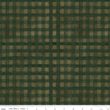 Northern Christmas Buffalo Check Green and Black Fabric by Riley Blake Designs, Quilting Fabric