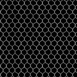 8" x 44" Chicken Coop Wire Fabric by Timeless Treasures, Black, Farm Fresh Collection
