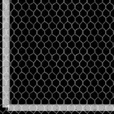 Chicken Wire Fence on Black Fabric by Timeless Treasures, Rolling Hills, Coop