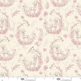 Christmas Magic Deer Fabric by Blank Quilting Corp, Quilting Fabric, Ivory and Pink #2021-41