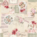 Christmas Magic Collage Fabric by Blank Quilting Corp, Quilting Fabric, Ivory and Pink #2015-41