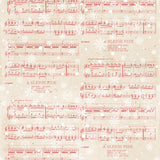 Christmas Magic Sheet Music Fabric by Blank Quilting Corp, Ivory and Pink #2019-41