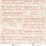 Christmas Magic Sheet Music Fabric by Blank Quilting Corp, Ivory and Pink #2019-41