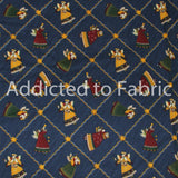 13" x 44" Debbie Mumm Christmas Fabric, Angels on Navy Blue
