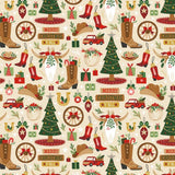 Cowboy Christmas Fabric by Timeless Treasures, Western Holiday