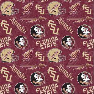 14" x 44" Florida State Seminoles Fabric, Licensed NCAA, College Fabric, Cotton