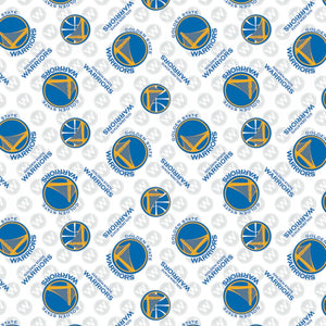 7.5" x 44" Golden State Warriors Fabric, NBA Licensed Fabric, Cotton