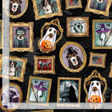 Halloween Pick Your Poison Dog Halloween Portraits Fabric by Timeless Treasures, Quilting Cotton