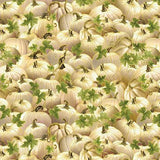 Harvest Festival Harvest Pumpkins Cream Fabric by Benartex, Gold Metallic, Fall Fabric, Quilting Fabric