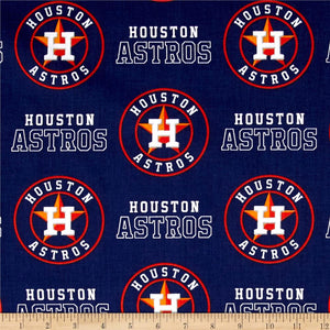 7" x 58" Houston Astros Fabric, Licensed MLB, Cotton Fabric