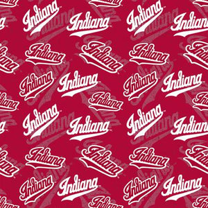 19" x 44" Indiana Hoosiers Fabric, Licensed NCAA Fabric, College Fabric